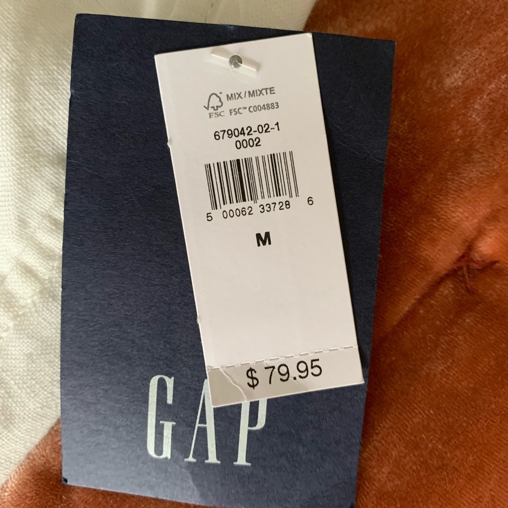 Gap white linen-style cargo joggers